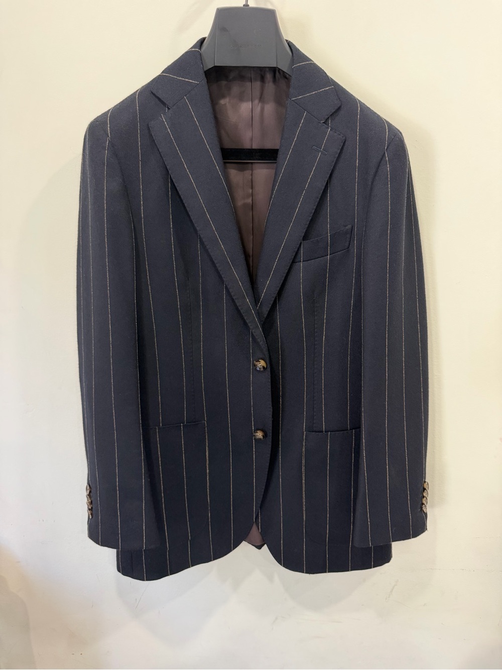 Suitsupply Havana Navy Pinstripe Blazer - Classic Tailored Jacket 38R Subalpino